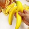 Slow-Rising Ripe Banana Squeeze Toy Soft TPR Fidget for Stress Relief Realistic Fruit-Themed Decompression Gadget for Kids Adults Portable Novelty