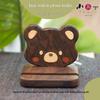 Little Bear Cartoon Phone Holder Cute Wooden DIY Desktop Ornament