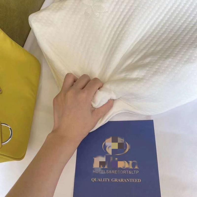 Memory Foam Latex Pillow Adults - Breathable Ergonomic Sleep Support 1-5cm Height Synthetic Core Single Use