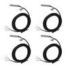 4 Set Proximity Sensor Switch 8mm Flat Head Metal Case NPN DC 3 Wire Normally Closed Proximity