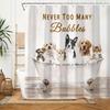 Cute Cartoon Cats Shower Curtain, Funny Kittens Bathing with Bubbles,Waterproof Fabric Bathroom Curtain for Kids Whimsical Decor