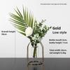 Gold Vase Metal Frame Modern Creative Hydroponic Vase Home Living Room Decoration Flower Arrangement Dried Flower Decoration Table Potted Vase