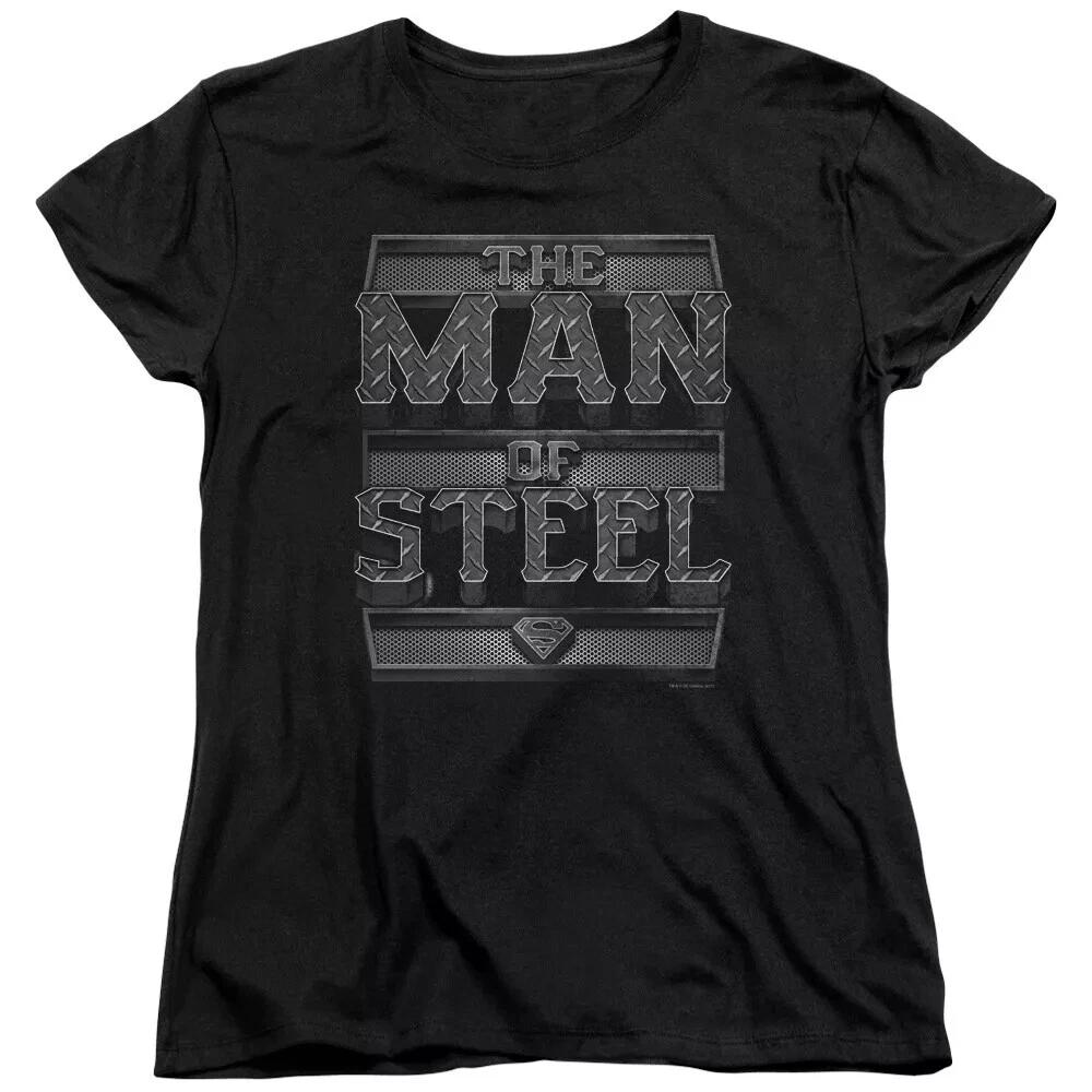 Superman  Steel Text  Women s T-Shirt L
