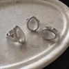Silver Color Water Drop Ring Adjustable Minimalist Ring Elegant Transparent Crystal Rings  Jewelry