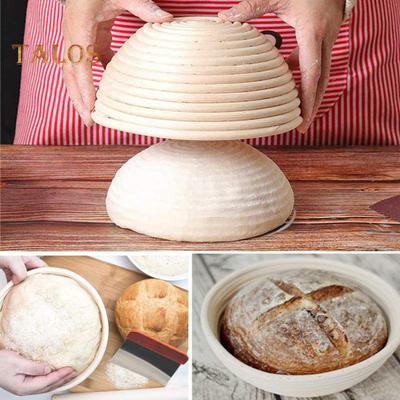 Ekşi Mayalı Ekmek Pişirme Malzemeleri Banneton Mayalama Sepeti Seti Rattan Oval Yuvarlak Ekmek Kalıpları Kaplamalar Kesiciler Kazıyıcılar Maya Zanaatkar Seti