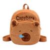 Capybara Doll Plush Backpacks Portable Cartoon Animals Cute Capybara Backpack Plush Women Bag Gift For Girls Kids