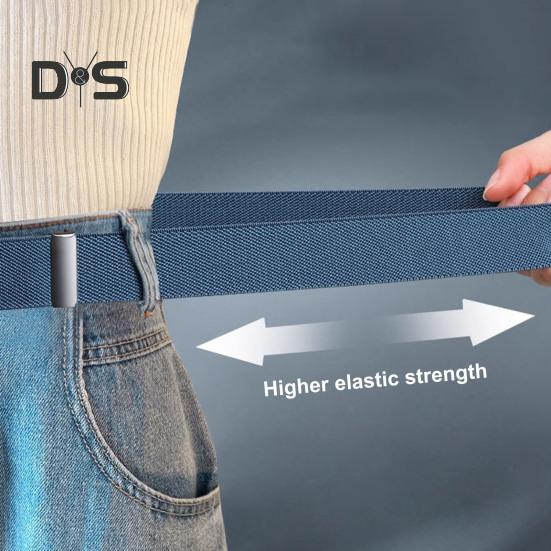 Lazy Belt Comfortable Elastic Design Faux Leather Waistband Adjustable Fit Invisible Jeans Belt Daily Wear