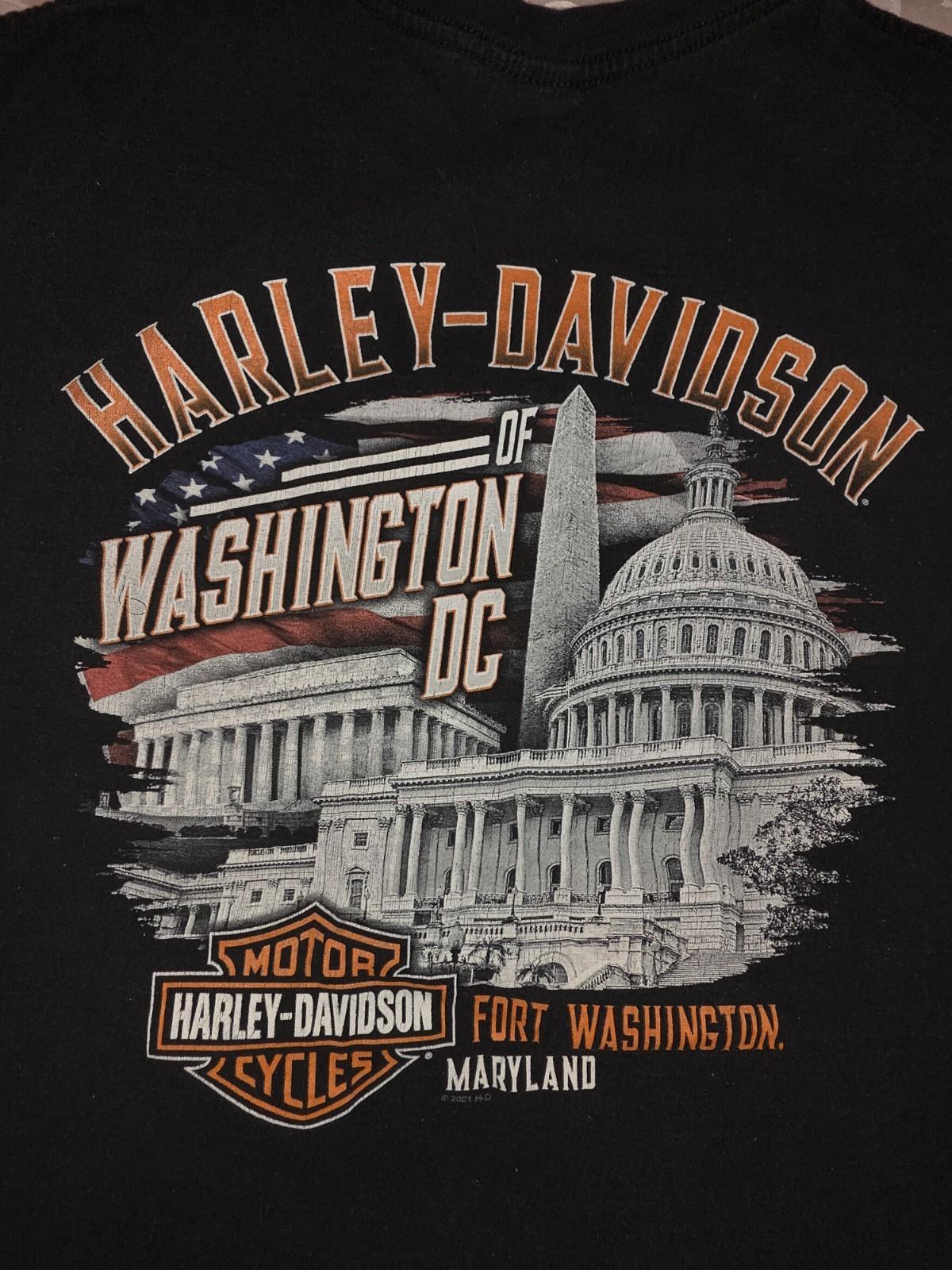 Harley Davidson Washington DC White House Graphic Tshirt XL Retro Motorcycle Unisex T-Shirt S