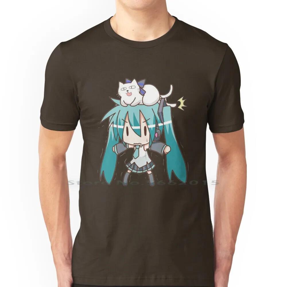 Miku T Shirt 100% Cotton Kawaii Manga Anime Girl Japanese Short Long Sleeve Tee Top