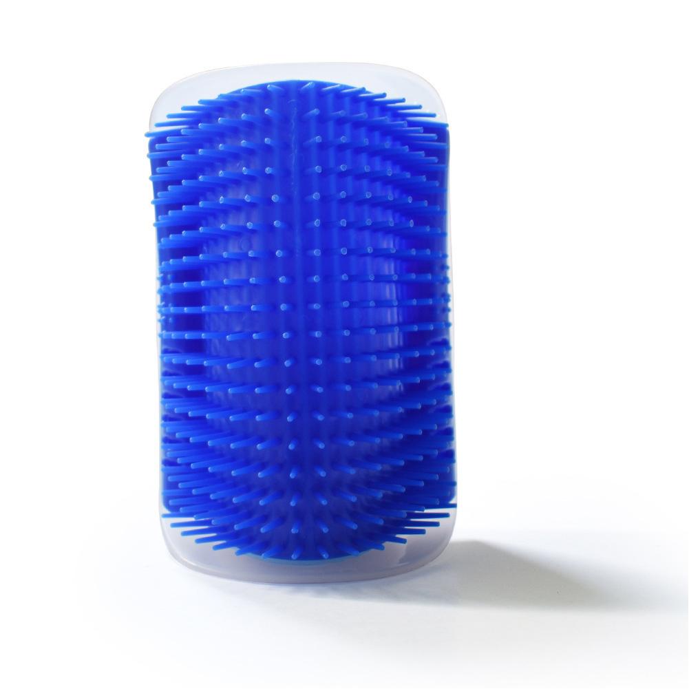 Self-grooming Cat Brush with Catnip Includes a Corner Massage Feature and Scratching Comb for Complete Pet Grooming