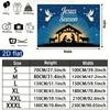 Christmas Scene Wedding Happy Birthday Party Banner, Multicolor Polyester Backdrop for Celebration & Photos