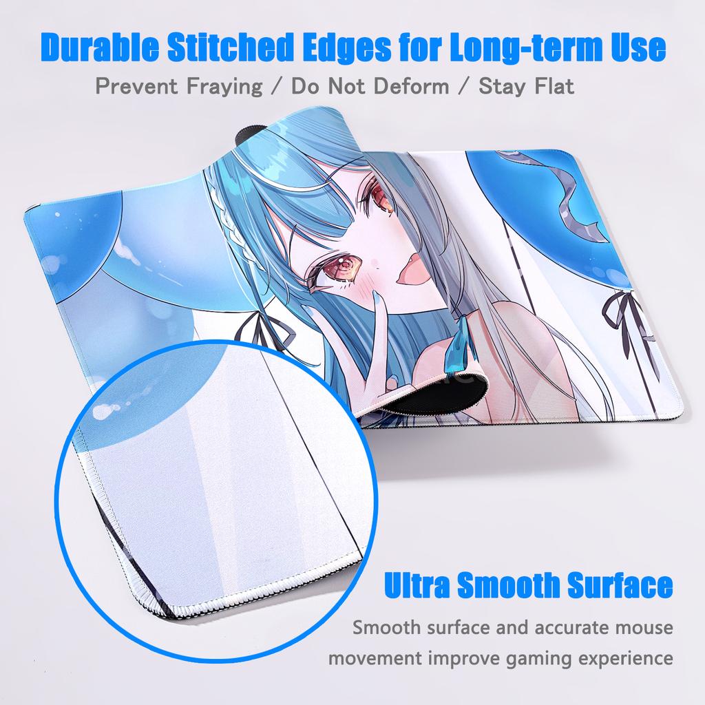 Anime Girl Mouse Pad VTuber Rubber Extended Desktop Mat VSPO Computer Gamer Mousepad PC Desk Accessories Office PC Keyboard Pads