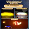 LED Motorcycle Auxiliary Spotlights Hi/Low Beams With Red Devil Eyes Driving Fog Lights for Truck Golf Cart SUV ATV 4X4 12V 24V