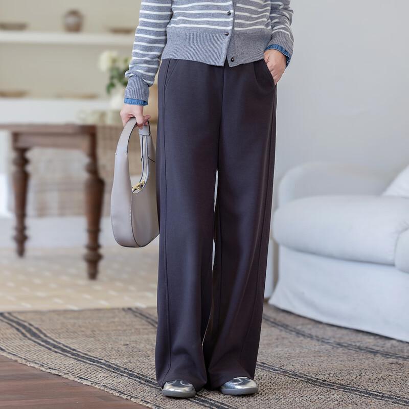Mu Zi Women s High-Waist Straight Leg Casual Pants L