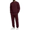 Unisex Sweatsuit Set Casual Loose Fit Neck Sweatshirt and Sweatpants for Men and Women