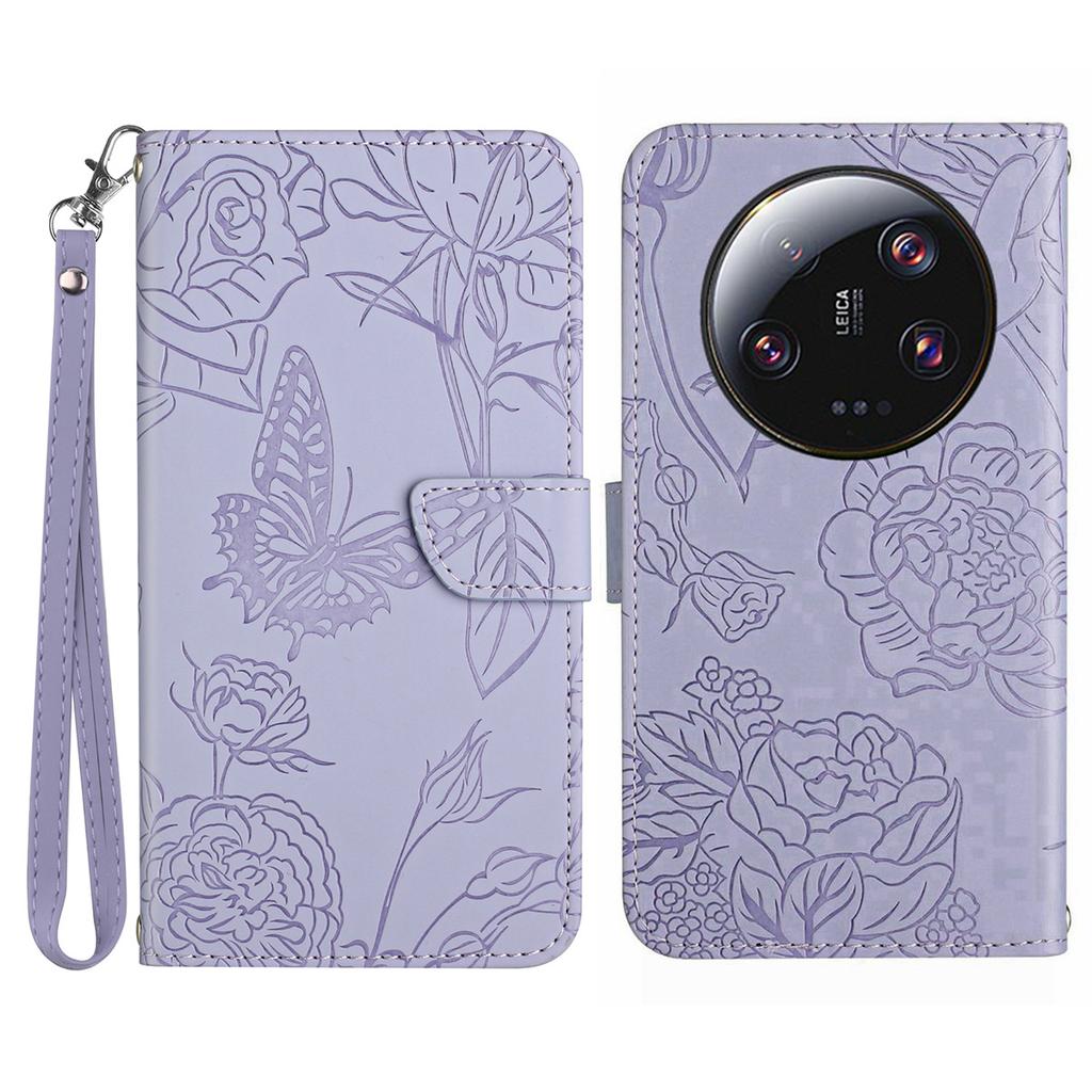 HT03 For Xiaomi 14 Ultra Leather Case Skin-touch Flip Stand Cell Phone Cover