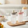Transparent Plastic Tea Milk Coffee Mug Portable Cold And Hot Water Cup With Straw&Handle Leak-proof Drinking Cup For Students