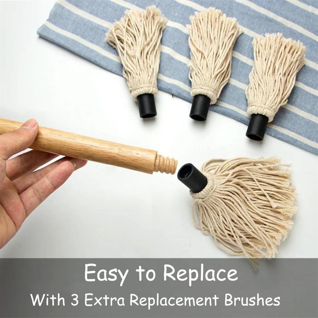 Multipurpose Kitchen Brushes with Wood Handle Cooking Brush Set Baking Brush Set Kitchen Utensils Grilling Brushes