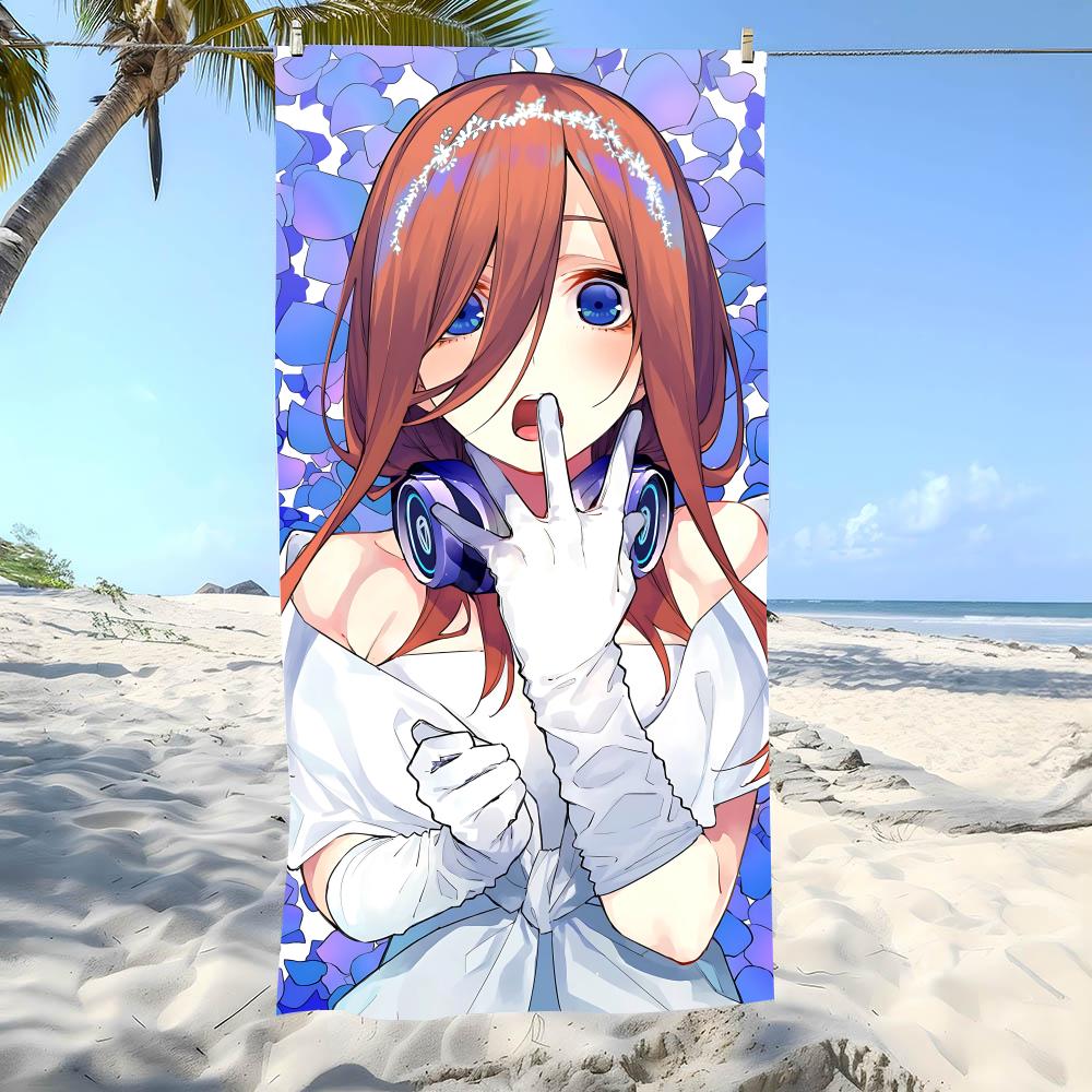 Beach Towel Oversized Sweet T-The Quintessential Quintupletss Towel Super Absorbent Soft Swim Beachtowels For Men, Women