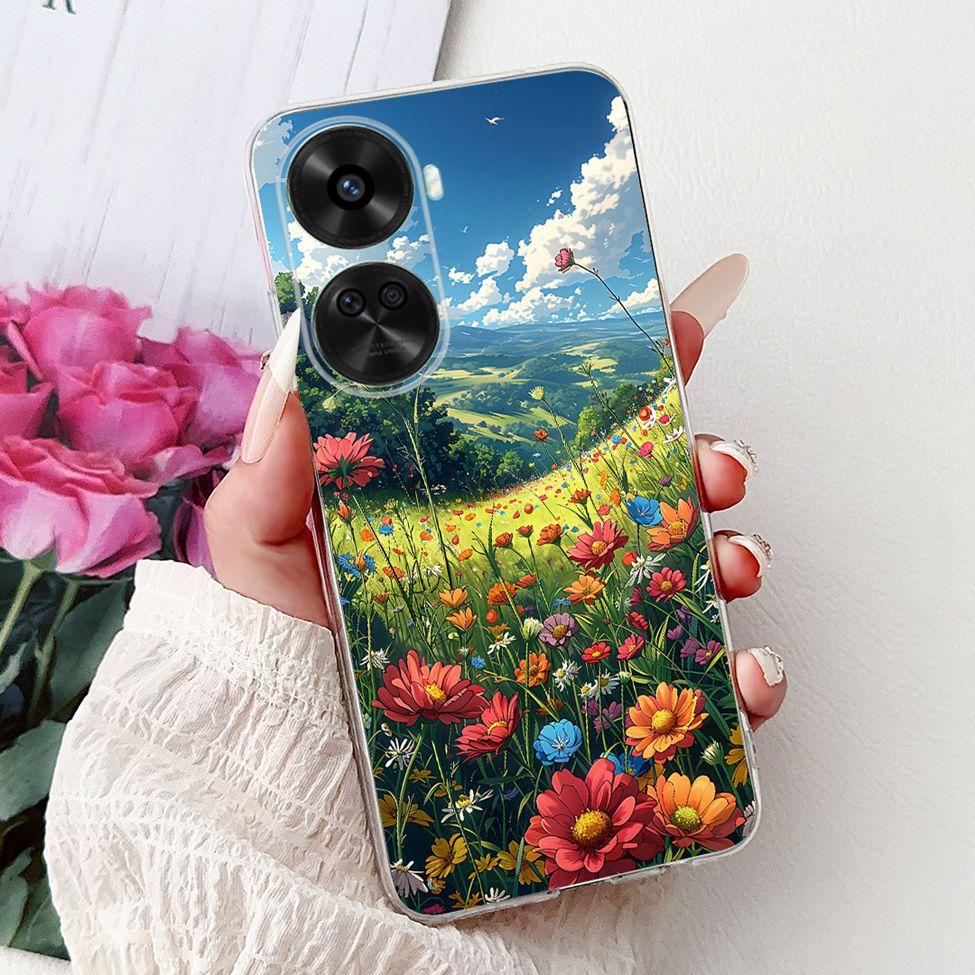 For Huawei Nova 11 SE BON-AL00 Case For Huawei Nova 12 SE Cover BNE-LX1 Luxury Butterfly Love Fashion Flowers Cool Lion Painted