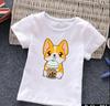 Cartoon Panda Graphic Tees Lovely Kids TShirt Cute Milk Tea Printed Baby Boys Girls Toddler Clothes Hot Sale
