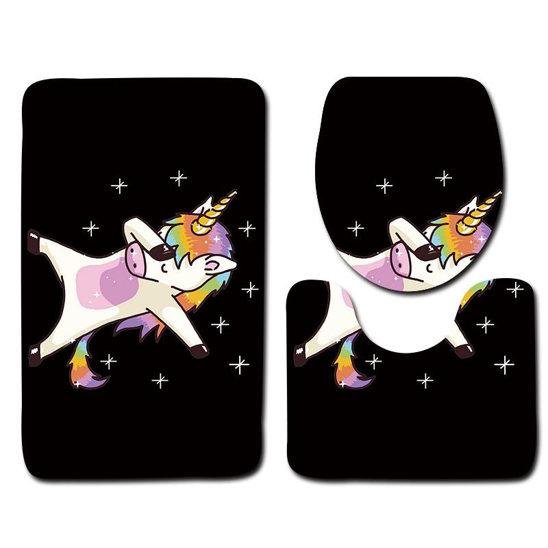 Bathroom Floor Mat Bathroom Mat Toilet Three-Piece Set
