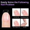 100pcs Acrylic Nails Fake Capsule Half Matte Short Square Artificial Nail Extension Soft Gel Tips Accessories Tools Nail Supplie