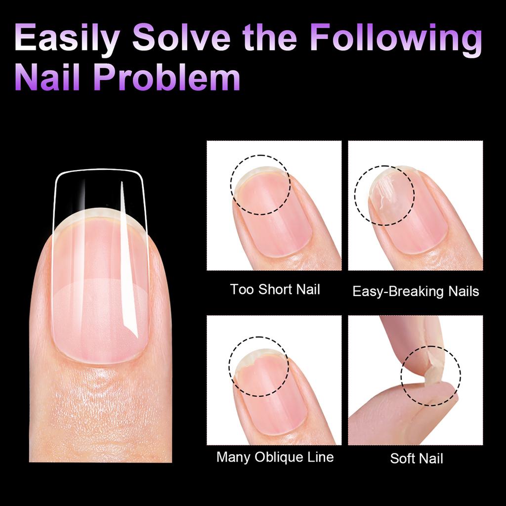 100pcs Acrylic Nails Fake Capsule Half Matte Short Square Artificial Nail Extension Soft Gel Tips Accessories Tools Nail Supplie