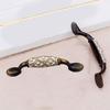 Set of 2 Ceramic Door Handle Gold Finish, Zinc Alloy Bronze Plated for Wood Wardrobe Cabinet Drawer Home Decoration with Screws