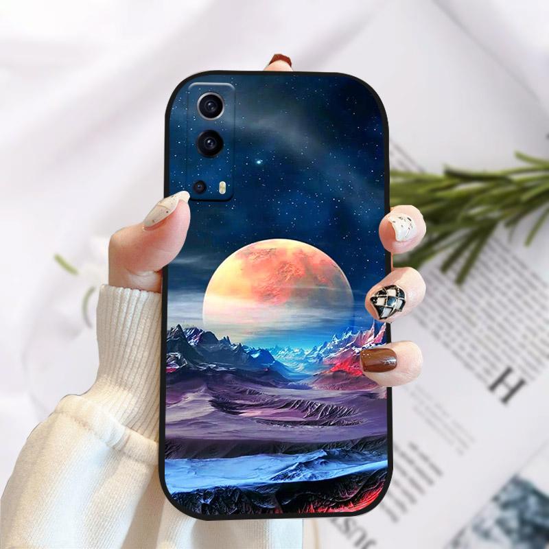 For Vivo Y72 Y52 5G Case Cover Stylish Painted Silicone Soft TPU Phone Protective Shell For Vivo Y 72 52 5G Shockproof Bumper