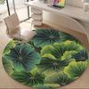 1pc Lotus Leaves Pattern Office Round Area Rug, Indoor Mat Suitable ForOffice, Under Office Chairs Bedroom Living Room Home Decor, Room Decot080