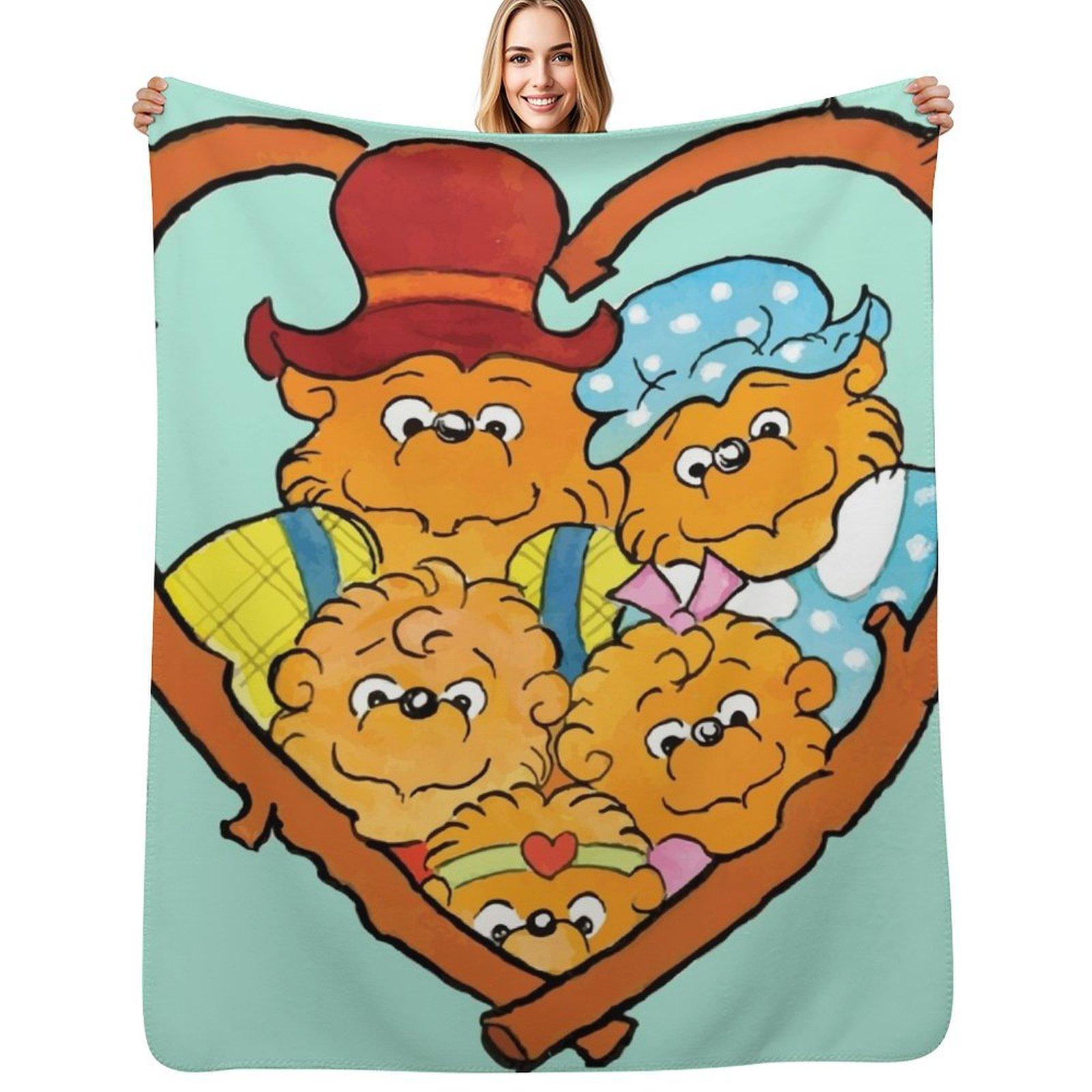 The berenstain bears family Throw Blanket Air Conditioner Soft Blanket for Office Home 75x100cm