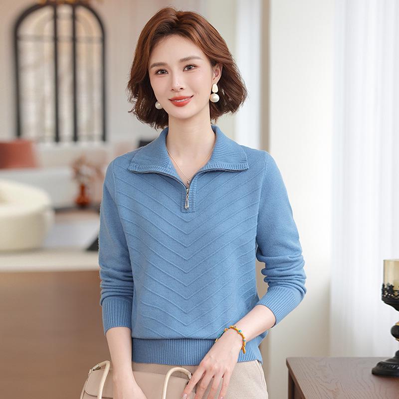 Elegant Knit Lapel Top for Women 2025 - Stylish and Loose Fit, Perfect for Autumn and Winter