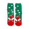 Ladies' Christmas Socks Coral Velvet Socks Cartoon Elk Half Velvet Socks Sleep Floor Socks