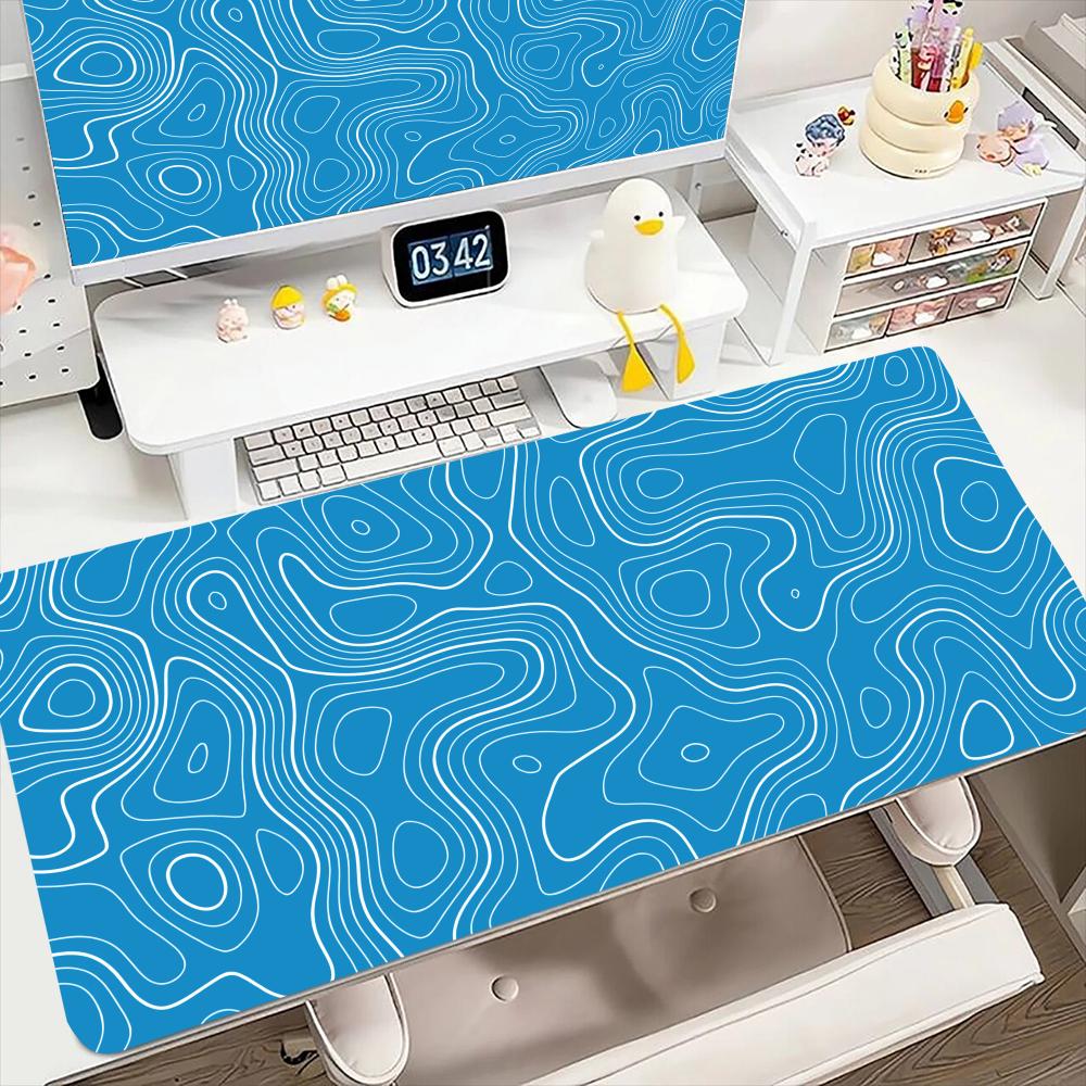 Topographic Contour Gaming Large Mouse Pad for Desk Keyboard and Desk Mat Computer Protector Mat Office Desk Accessories Gifts