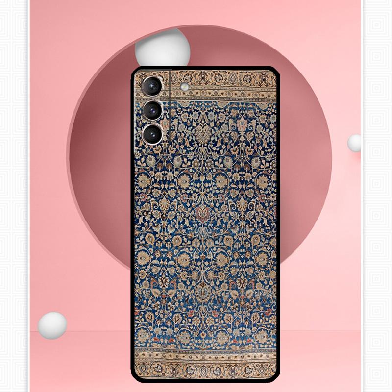 Persian Carpet Floral Pattern Case For Samsung Galaxy S25 Ultra S20 S21 S22 S23 S24 Ultra S9 S10 Plus S25 FE Cover Funda