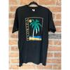 Vintage Florida Palm Tree T Shirt USA Made Fruit Of The Loom Black Large 90s Unisex T-Shirt