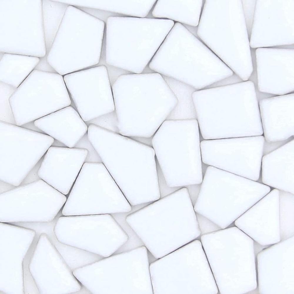 Ceramics Mosaic Tiles Multicolored Glass Mosaic Tiles White Mosaic Tiles Small Tiles  for DIY