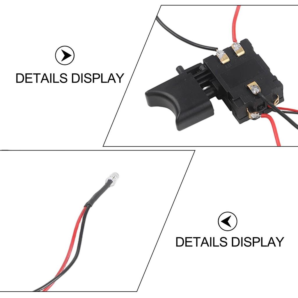 DC 7,2-24V Elektrischer Bohrer Staubdicht Geschwindigkeitsregelung Druckknopf Abzugsschalter Für Handbohrer ElektrowerkzeugeSo Es Hat Die Funktion Von