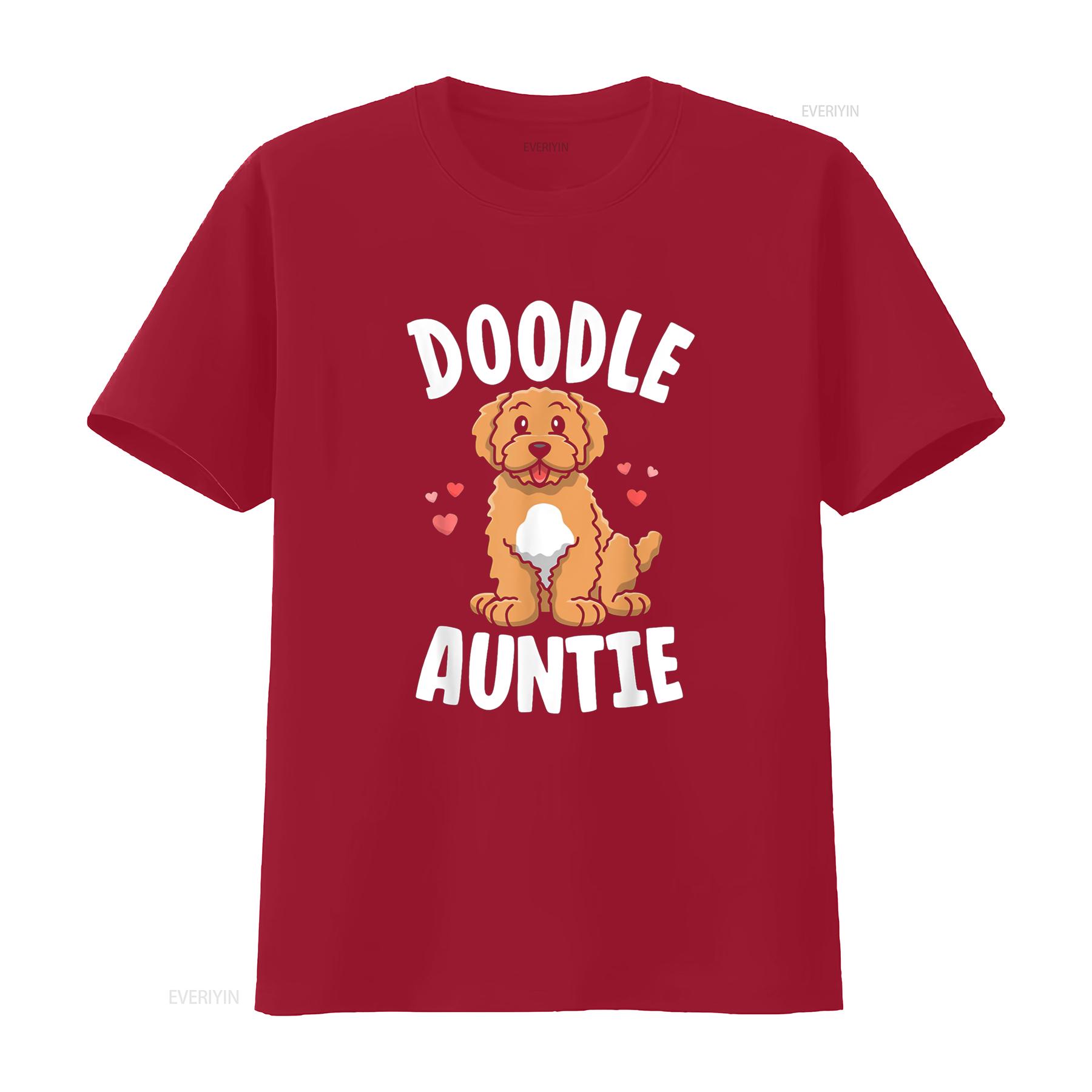 

Doodle Auntie Goldendoodle T Shirt Women Kawaii Dog Aunt vintage Washed Versatile homme graphic Comfortable streetwear fashion S