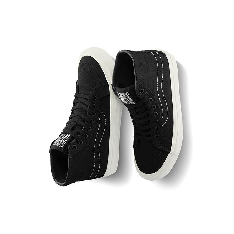 Vans Sk8 Canvas Shock Absorbing Durable Lightweight Breathable High Top Skate Shoes Women Sneakers Black VN0A4UWN4VO