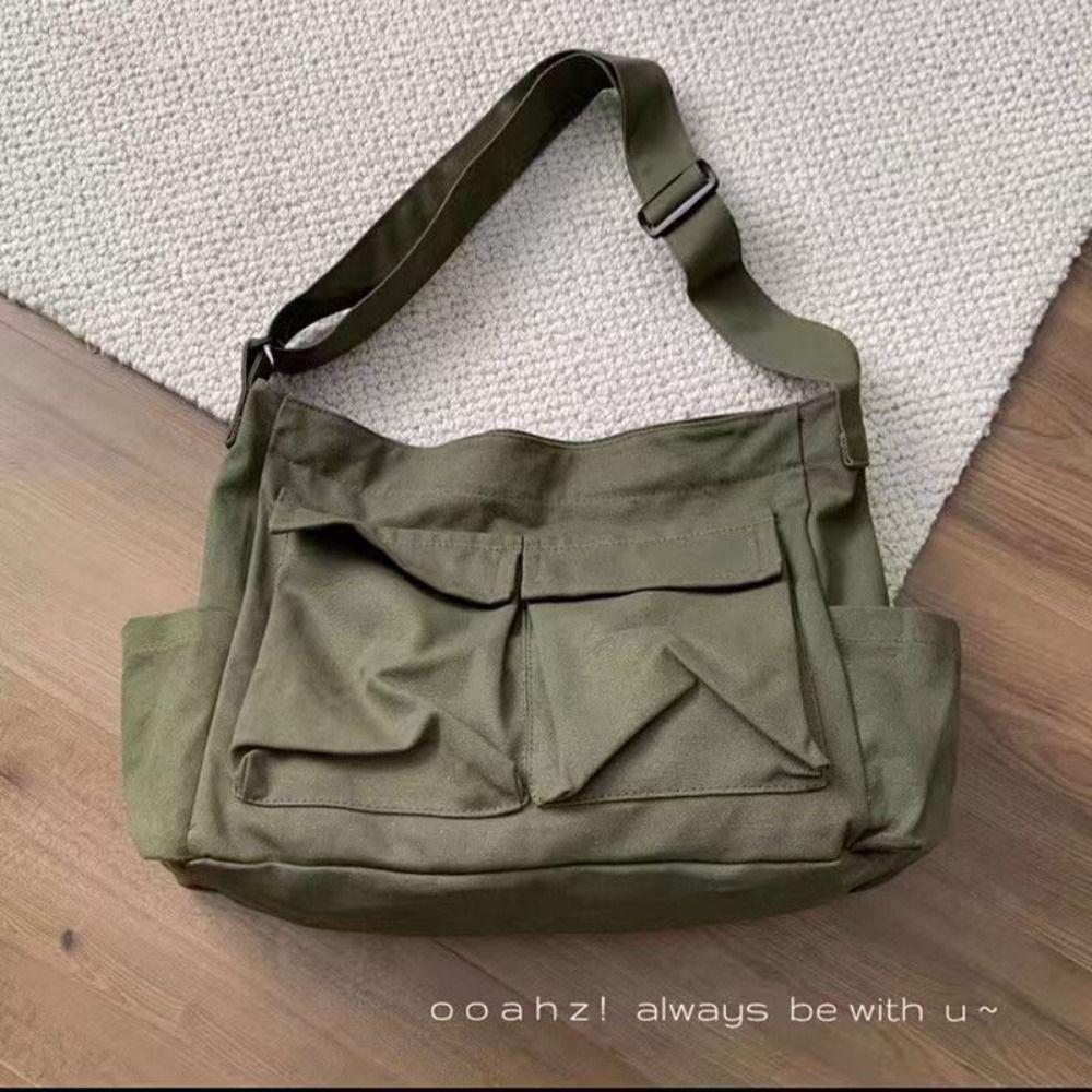 Harajuku Vintage Umhängetaschen Große Kapazität Umhängetasche Mode Teenager Messenger Bag Damen