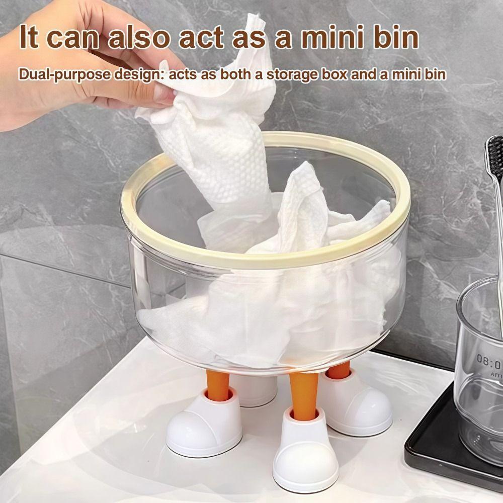 Cartoon Big Eyes Desktop Storage Box Mini Cosmetic Storage Box  Desktop Organization