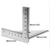 Edelstahl Winkelmaß Geodreieck Multifunktion Holzbearbeitung 45 90 Grad Mess-Markierlineal Winkelgeodreieck Lineale