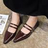 2025 New Fashion  High Quality Pointed Toe Women Mary Jane Shoes Fashion Shallow Dress Low Heel  Shoes
