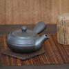 Suzuki Banko-yaki Kyusu (Teapot) 1.5-gou, Approx. 330ml, for 1-2 People, Yougan (Lava) Black, Made I