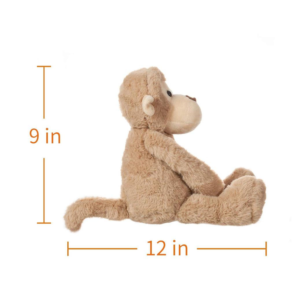 Apricot Lamb Light Brown Monkey Plush Toy, Soft and Cute, Fluffy Light Brown Monkey, 23cm, Suitable for Boys and Girls