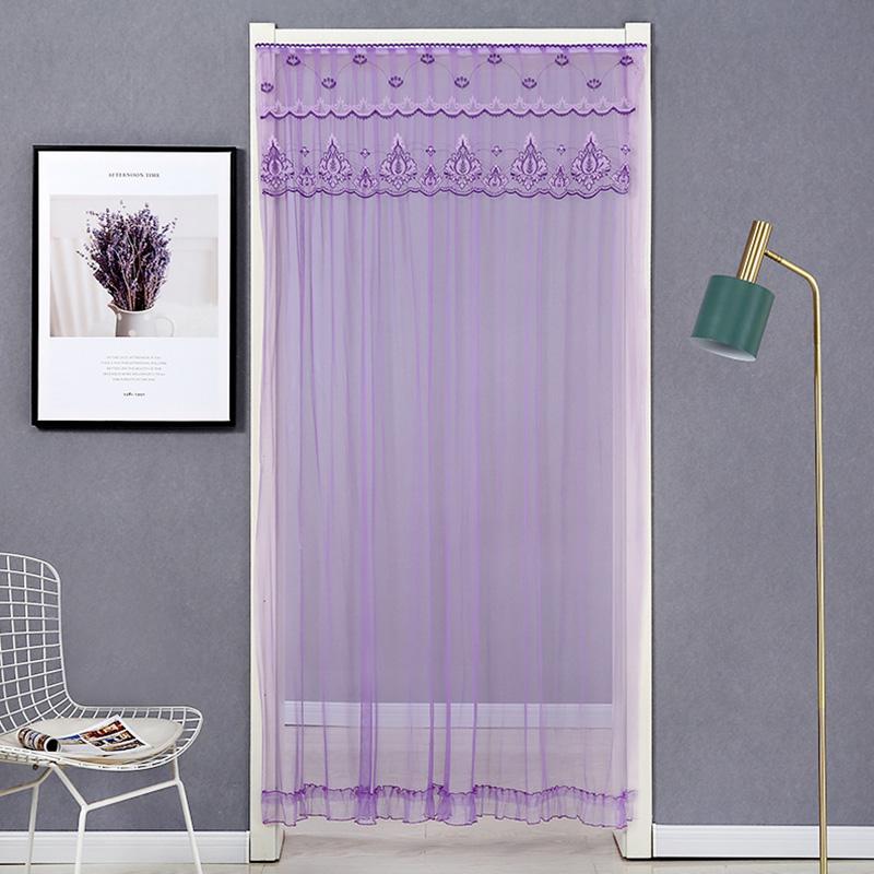 1PC Lace Trim Door Net Screen Mosquito Proof Lace Door Curtain Door Nets Summer Fly Insect Bedroom