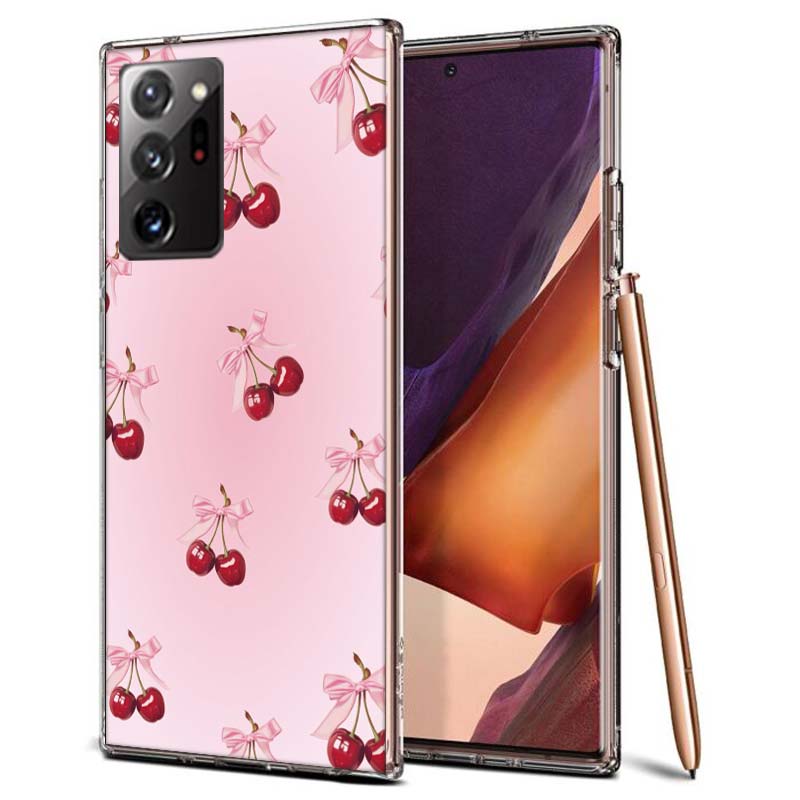 Kirsch Schleife Handyhülle für Samsung A55 A35 A25 A15 A07 A05S A16 A17 A26 A36 A37 A56 A57 Galaxy Note 20 10 A50S A71 A51 A31 A30 A2