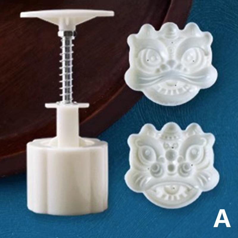 2 stk 75G Kjekstempel Kinesisk År Månekakeformsett Drage Ru Yi DIY Håndpresse Fondant Bakverk Husholdnings Kjøkkenverktøy Selskap